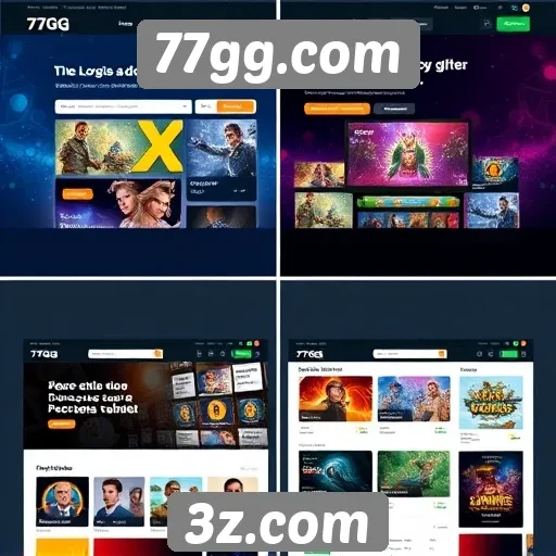 Evolução do design do site 77gg.com