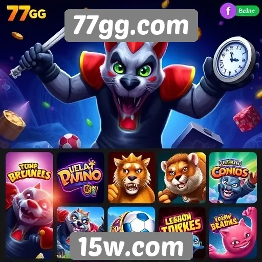 Variedade de jogos disponíveis no 77gg.com